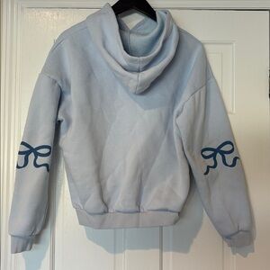 Edikted Light Blue Fleece Hoodie
